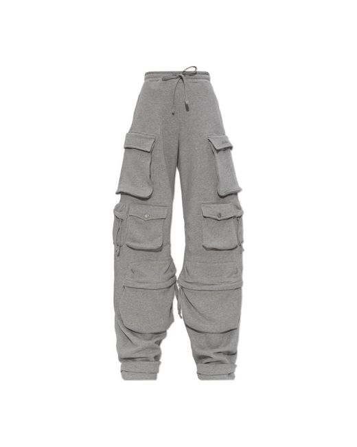 Wide Trousers The Attico de color Gray
