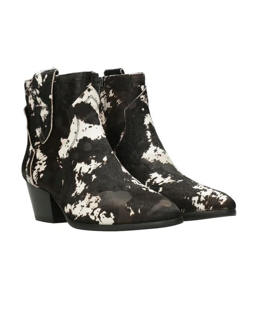Ash Black Flare Ankle Boot