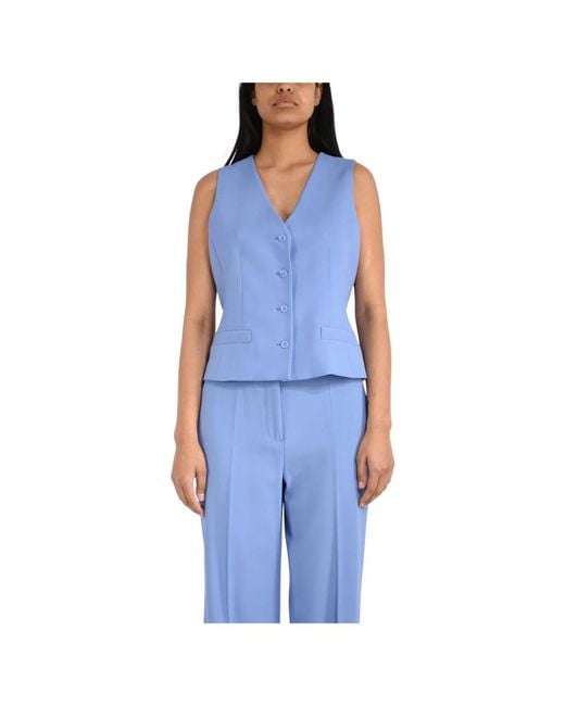Max Mara Blue Waistcoats