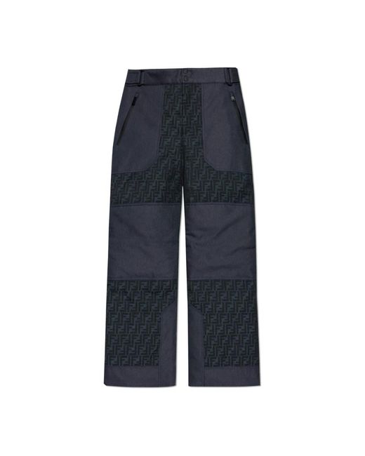 Fendi Fitness ,Blauw ,Polyester Ski Broeken Met Monogram in het Blue voor heren