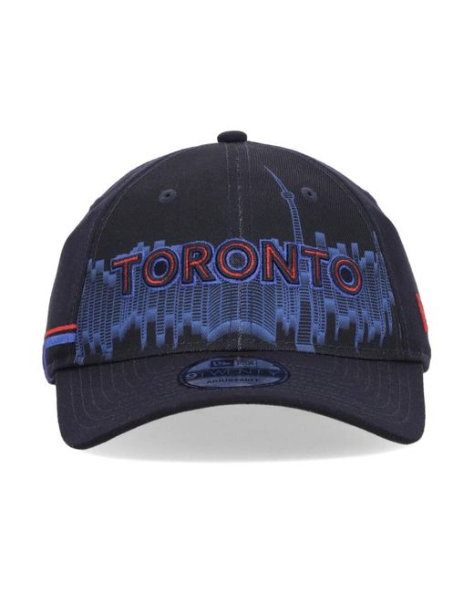 KTZ Accessoires ,Zwart ,Katoen Mlb City Connect Gebogen Klep Pet in het Blue
