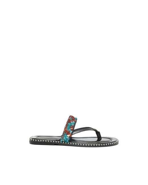 Dries Van Noten Blue Flip Flops