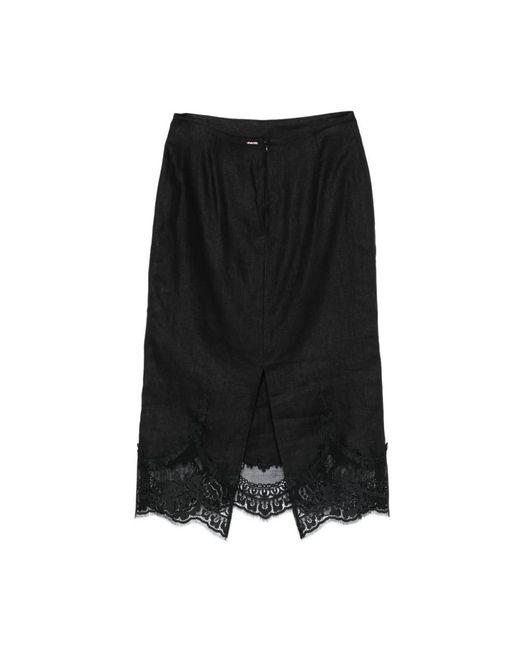 Twinset Black Midi Skirts