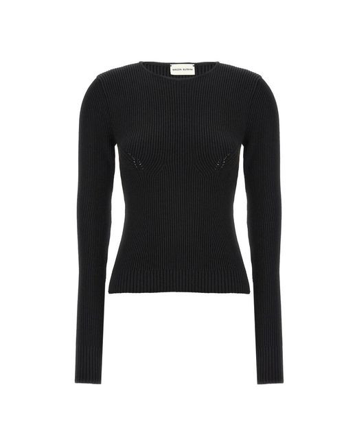 Magda Butrym Black Round-Neck Knitwear