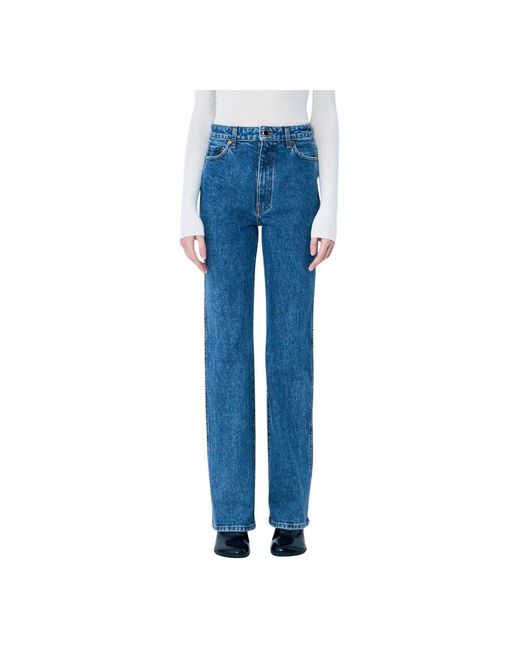 Khaite Blue Straight Jeans