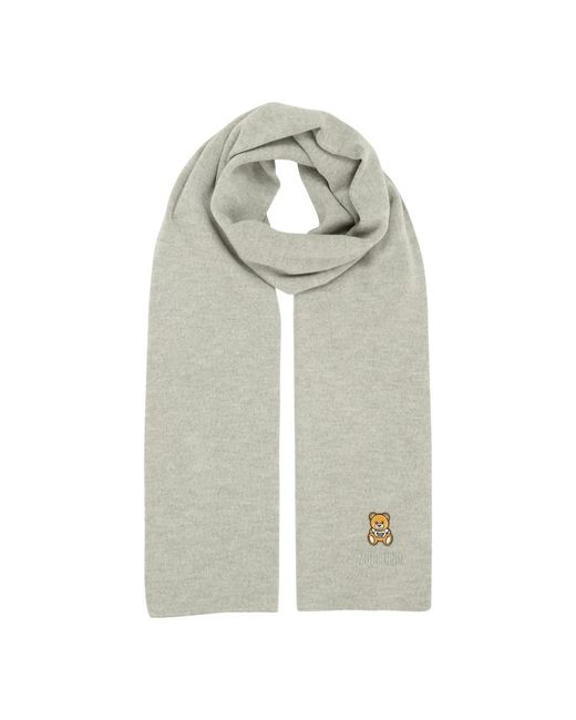Moschino Gray Winter Scarves