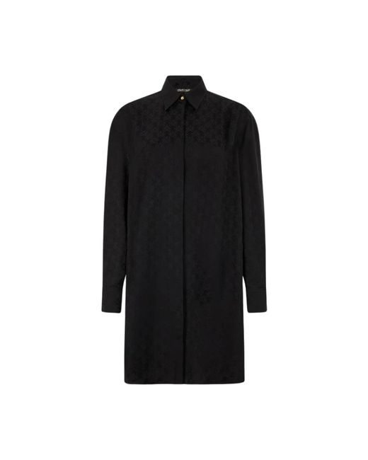 Roberto Cavalli Black Shirt Dresses