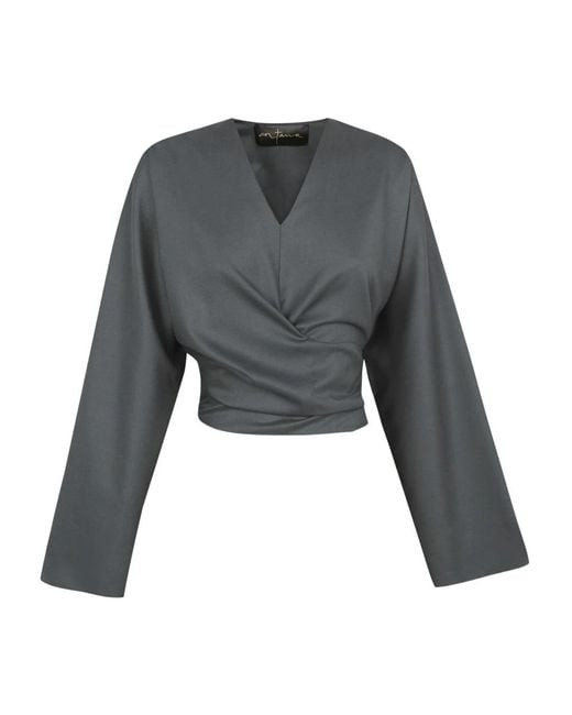 Cortana Gray Blouses