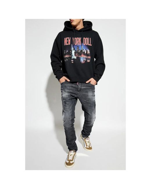 DSquared² Hoodies & Sweatvesten ,Zwart ,Katoen X Vaquera Sweatshirt in het Black voor heren