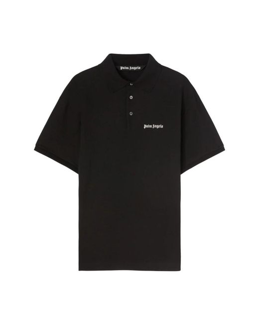 Palm Angels Black Polo Shirts for men