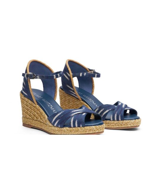 Stuart Weitzman Blue Wedges
