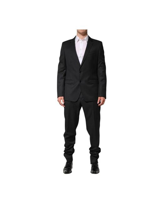 Dolce & Gabbana Black Single Breasted Suits for men