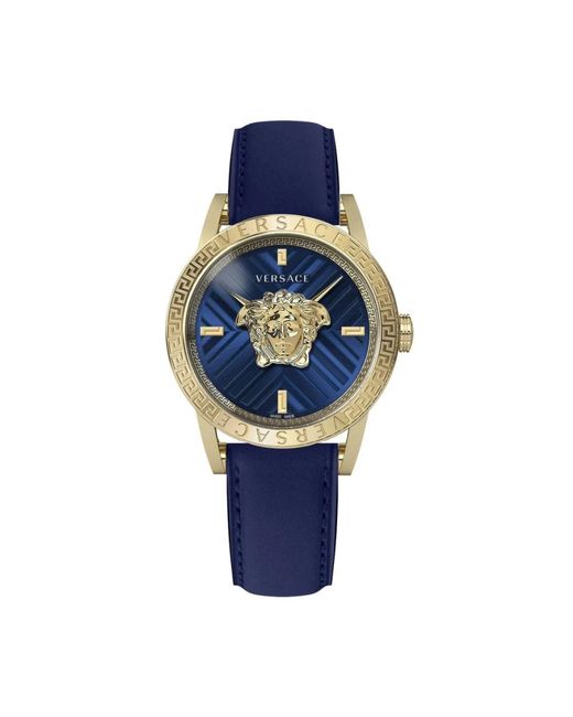 Versace Armbanduhr v-code restyling palazzo blau, gold 43 mm vesn00322 in Blue für Herren