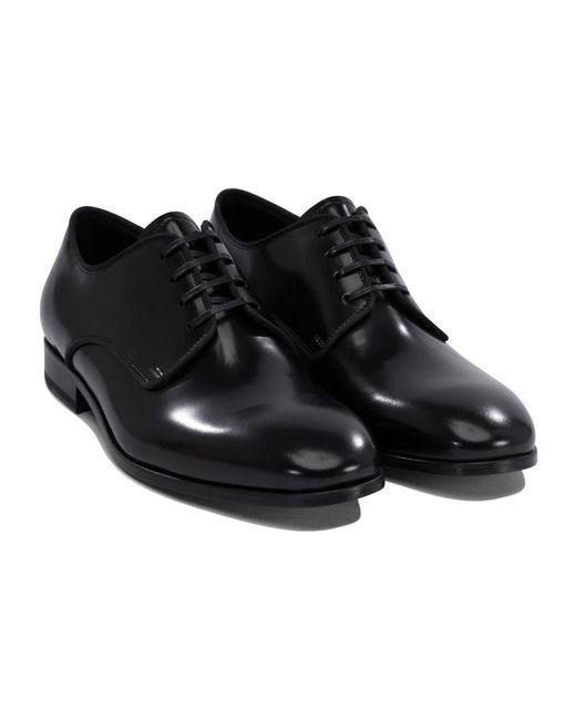 Fabi Zwarte Leren Veterschoenen in het Black voor heren
