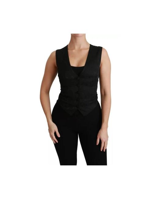 Dolce & Gabbana Black Waistcoats