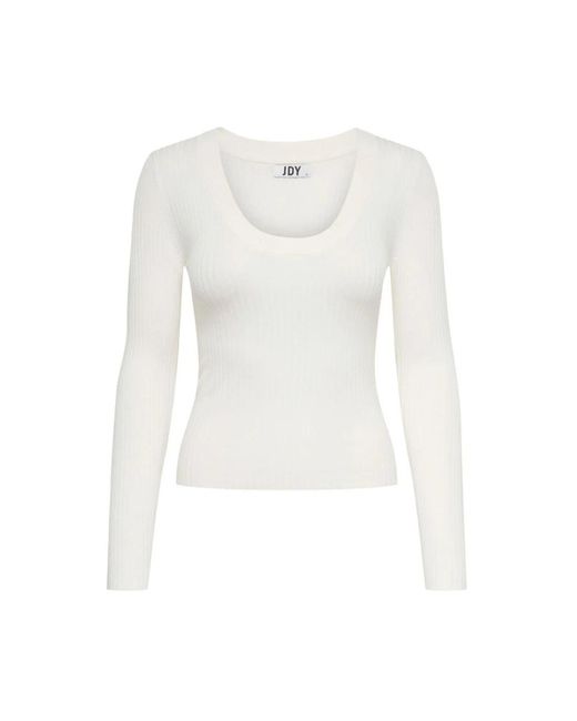 Jacqueline De Yong White Long Sleeve T-Shirts