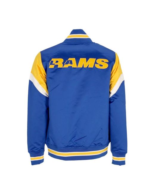 Mitchell & Ness Blue Bomber Jackets for men