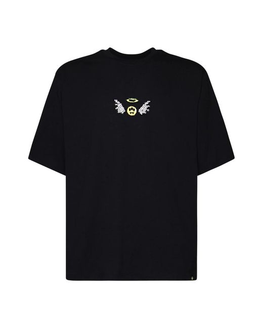 Barrow Zwarte Katoenen T-Shirt Met Ronde Kraag in het Black voor heren