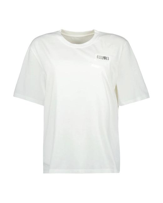 MM6 by Maison Margiela White T-Shirts