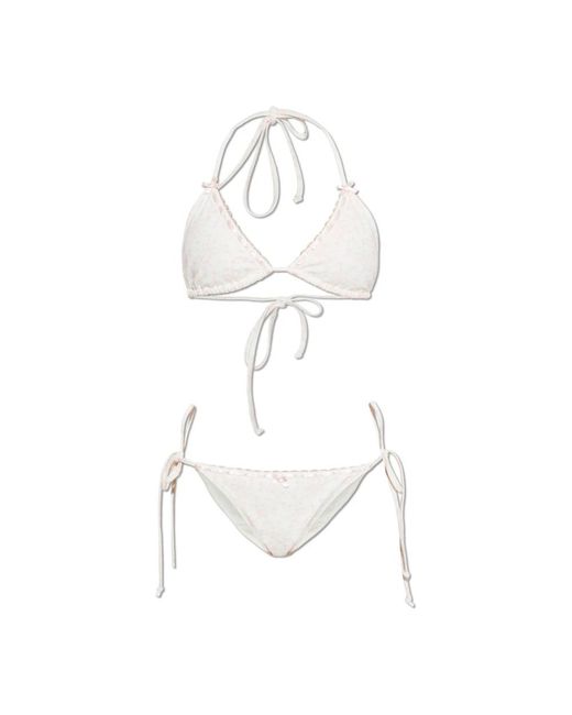 LoveShackFancy Harbor Tweedelig Badpak in het White