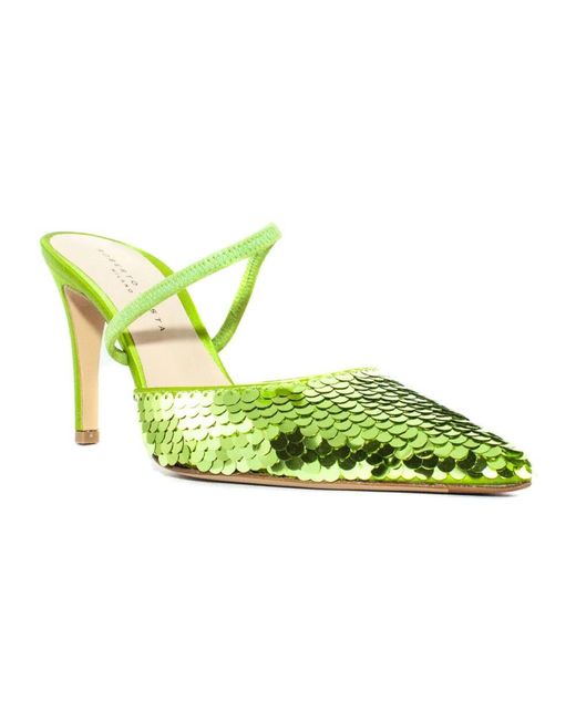 Roberto Festa Green Heeled Mules