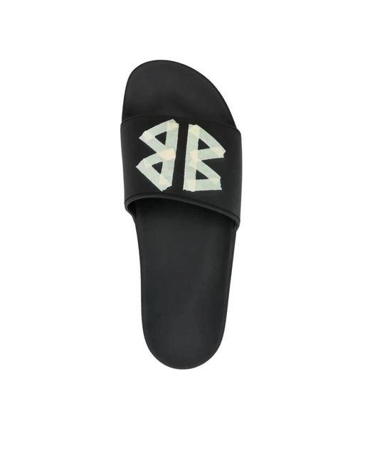 Balenciaga Black Sliders for men