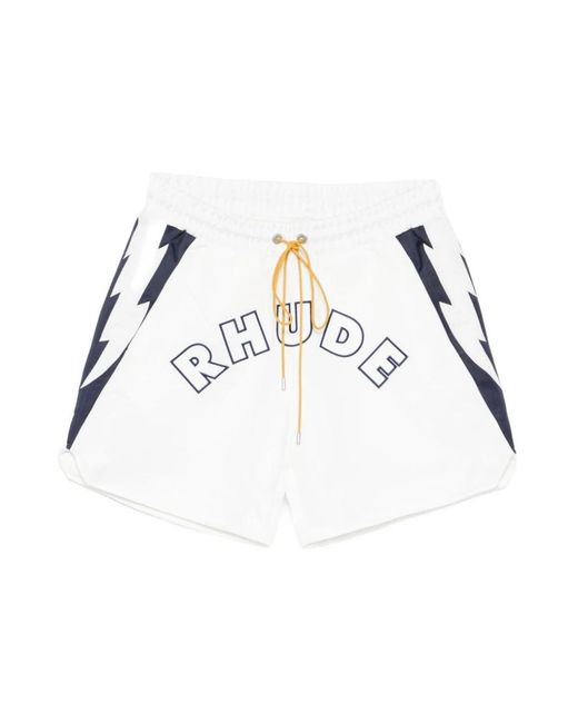 Rhude White Short Shorts for men