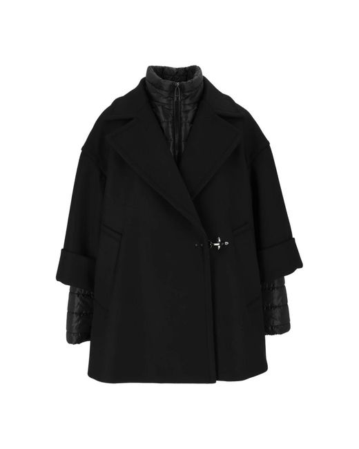 Fay Black Single-Breasted Coats