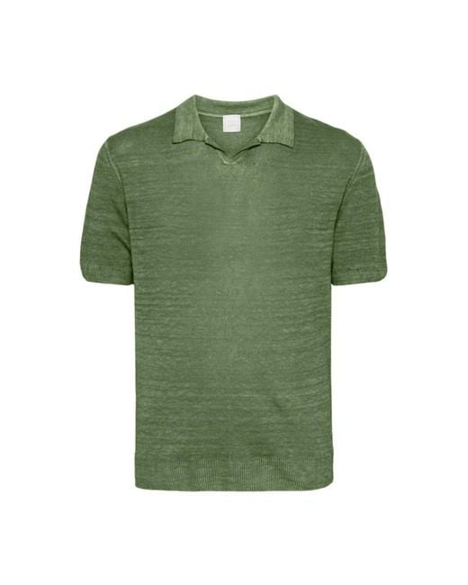 120% Lino Green Polo Shirts for men