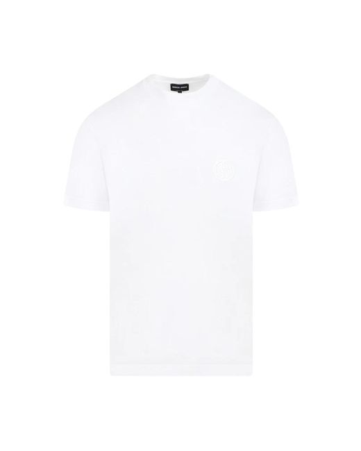 Giorgio Armani Optisches weißes t-shirt in White für Herren