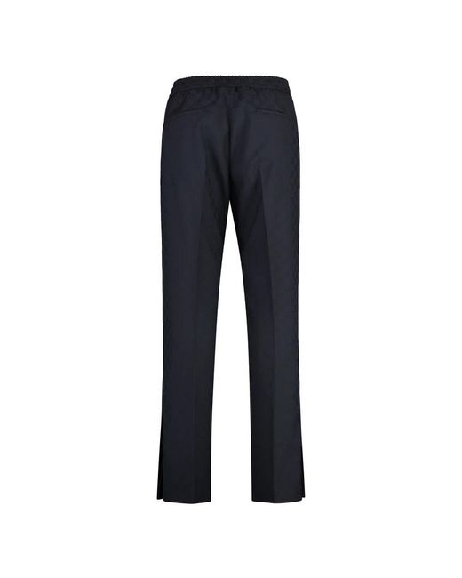 Gucci Blue Straight Trousers for men
