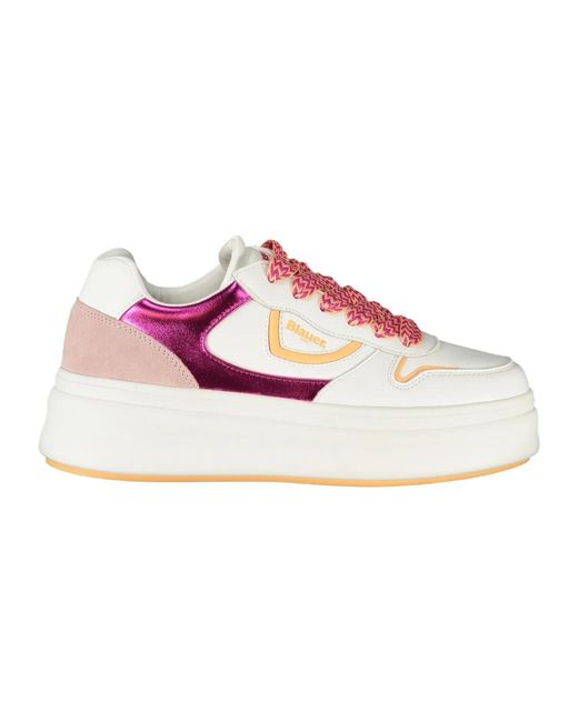 Blauer Schoenen ,Veelkleurig ,Tweed Sportschoen in het Pink