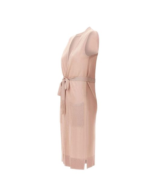 Kangra Lurex Lange Vest in het Pink