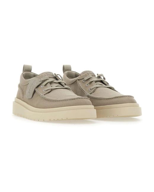 Clarks Gray Laced Shoes for men