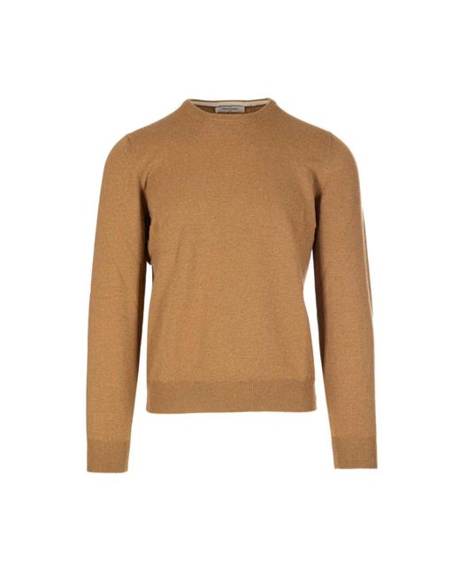 Gran Sasso Brown Round-Neck Knitwear for men