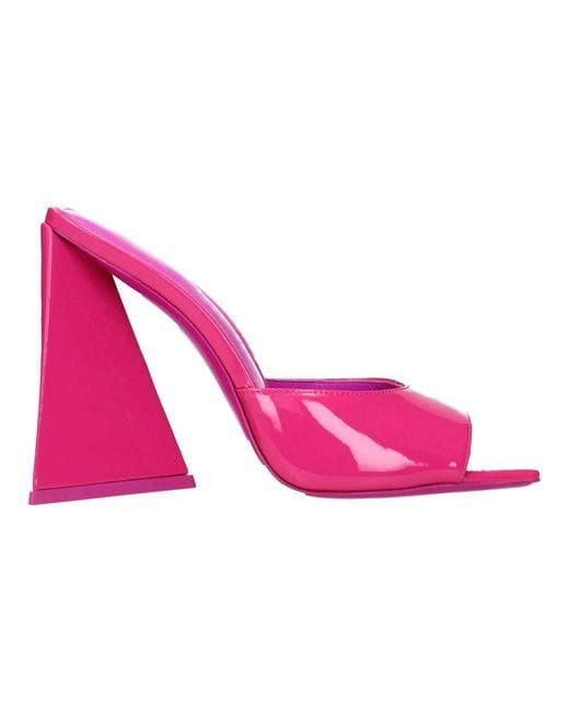The Attico Pink Heeled Mules