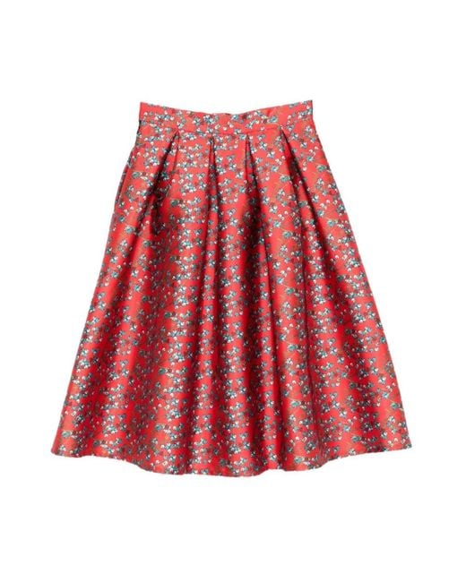 ALESSANDRO ENRIQUEZ Red Midi Skirts