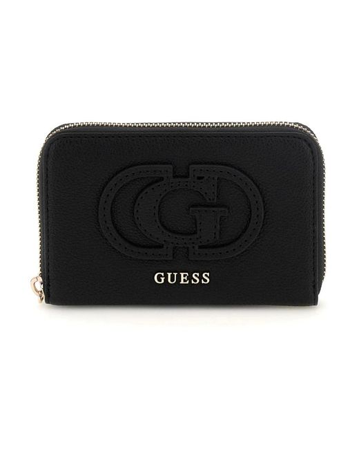 Guess Accessoires ,Zwart ,Eco Ali Portemonnee Kaarthouder Zwart in het Black