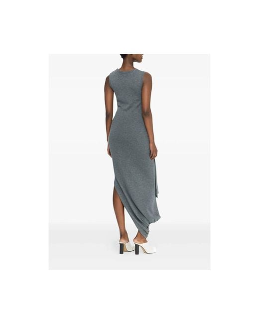 Midi Dresses J.W. Anderson de color Gray