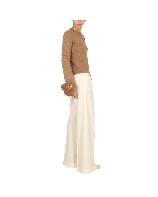 Max Mara Natural Round-Neck Knitwear