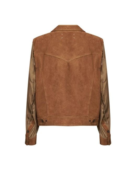 Maison Margiela Brown Leather Jackets