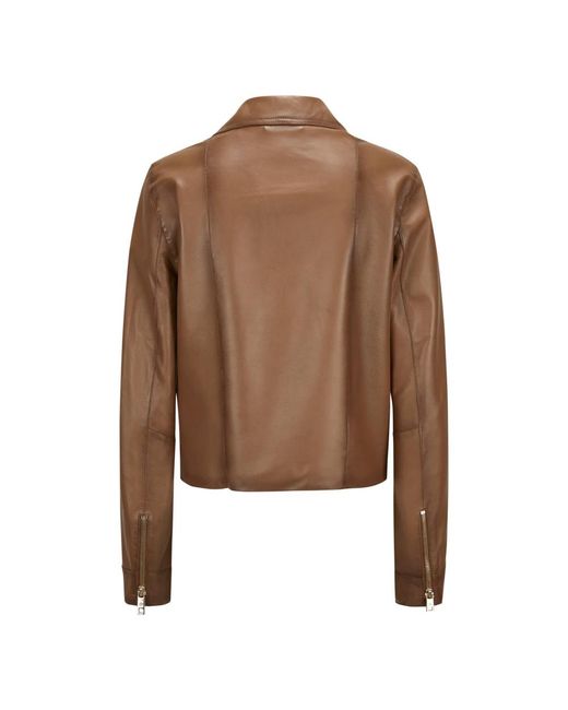 Leather Jackets Milestone de color Brown