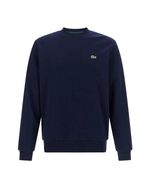Lacoste Hoodies & Sweatvesten ,Blauw ,Katoen Felpa Classic Fit Sweatshirt in het Blue voor heren