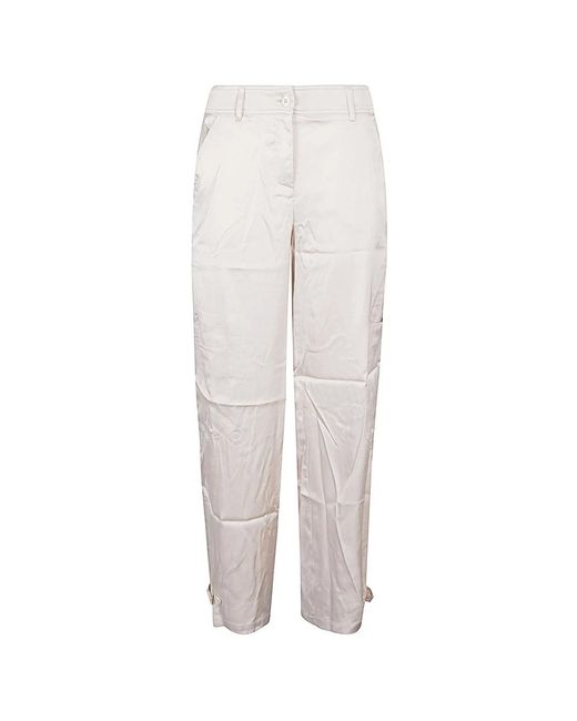 Tapered trousers Via Masini 80 de color White