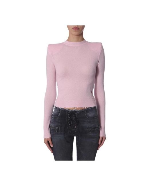 Unravel Project Purple Round-Neck Knitwear