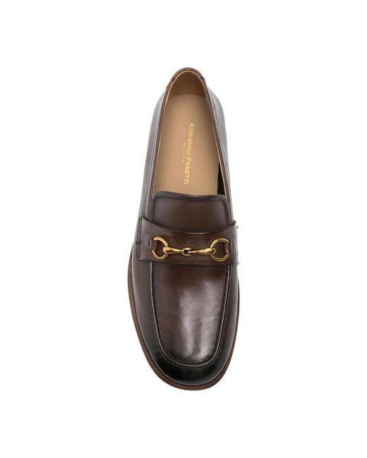 ADRIANNA FERETTI Brown Loafers