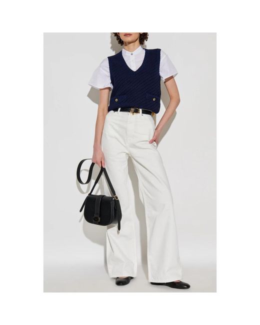 Rag & Bone Truien & Vesten ,Blauw ,Katoen Vest Met Zakken in het Blue
