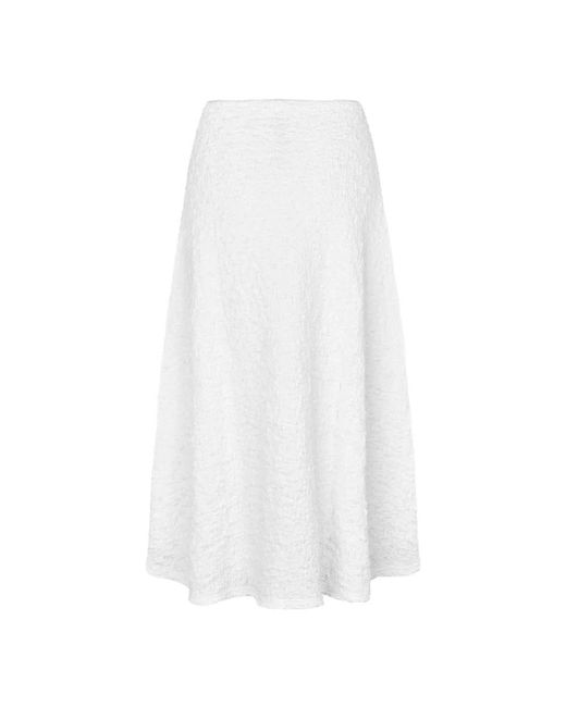 Midi Skirts Samsøe & Samsøe de color White
