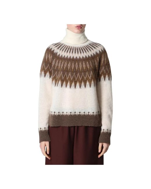 Roberto Collina Brown Turtlenecks