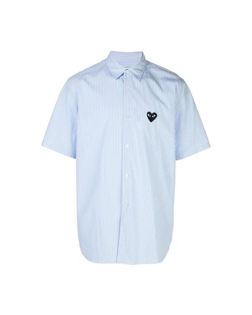 COMME DES GARÇONS PLAY Blue Short Sleeve Shirts for men